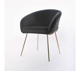 Дизайнерский стул Elegans графит, основание золото | Интернет магазин мебели и декора LifeDekor