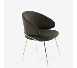 Дизайнерский стул Cosmos графит, основание хром | Интернет магазин мебели и декора LifeDekor