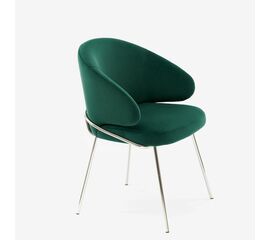 Дизайнерский стул Cosmos изумрудный, основание хром | Интернет магазин мебели и декора LifeDekor