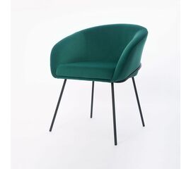 Дизайнерский стул Elegans изумрудный, основание металл черный | Интернет магазин мебели и декора LifeDekor