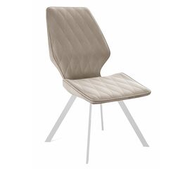Стул DikLine 242M B03 BEIGE/ ножки белые | Интернет магазин мебели и декора LifeDekor