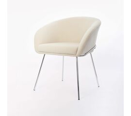 Дизайнерский стул Elegans бежевый, основание хром | Интернет магазин мебели и декора LifeDekor