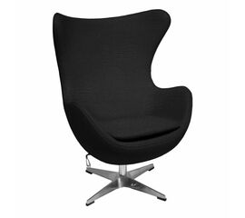 Кресло EGG CHAIR черный, экокожа | Интернет магазин мебели и декора LifeDekor