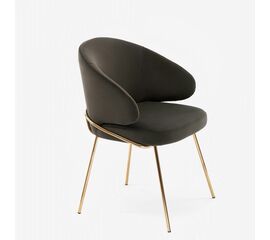 Дизайнерский стул Cosmos графит, основание золото | Интернет магазин мебели и декора LifeDekor