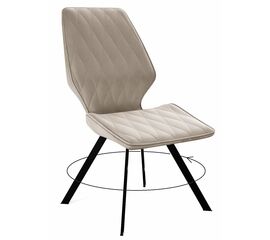 Стул DikLine 243 B03 BEIGE поворотный/ ножки черные | Интернет магазин мебели и декора LifeDekor