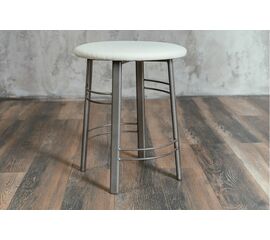 Табурет для кухни Shado 03 белый экокожа, каркас бриллиант | Интернет магазин мебели и декора LifeDekor