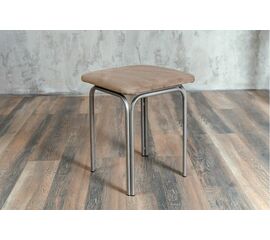 Табурет для кухни Shado 01 бежевый велюр, каркас бриллиант | Интернет магазин мебели и декора LifeDekor