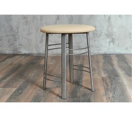 Табурет для кухни Shado 03 бежевый экокожа, каркас бриллиант | Интернет магазин мебели и декора LifeDekor