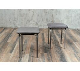 Табурет для кухни Shado 01 серый велюр, каркас бриллиант | Интернет магазин мебели и декора LifeDekor