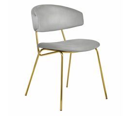 Стул Elle серый с золотыми ножками | Интернет магазин мебели и декора LifeDekor