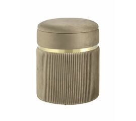 Пуф Миранда с ящиком велюр бежевый | Интернет магазин мебели и декора LifeDekor