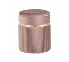 Пуф Миранда с ящиком велюр розовый | Интернет магазин мебели и декора LifeDekor