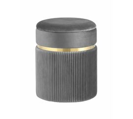 Пуф Миранда с ящиком велюр серый | Интернет магазин мебели и декора LifeDekor