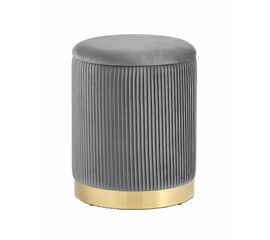 Пуф Шарлотта с ящиком велюр серый | Интернет магазин мебели и декора LifeDekor