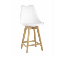 Стул полубарный FRANKFURT белый | Интернет магазин мебели и декора LifeDekor