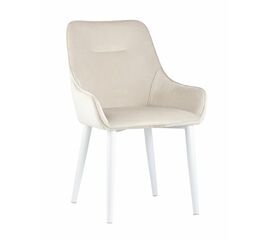 Стул Диана велюр кремовый ножки белые | Интернет магазин мебели и декора LifeDekor