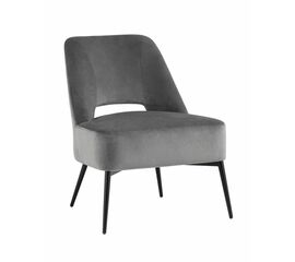 Кресло лаунж Бостон велюр тёмно-серый | Интернет магазин мебели и декора LifeDekor