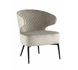 Кресло лаунж Royal велюр серо-бежевый | Интернет магазин мебели и декора LifeDekor