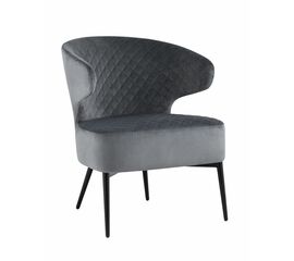 Кресло лаунж Royal велюр тёмно-серый | Интернет магазин мебели и декора LifeDekor
