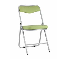 Складной стул Джонни экокожа салатовый каркас металлик | Интернет магазин мебели и декора LifeDekor