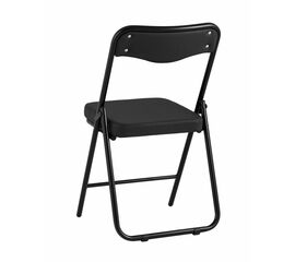 Складной стул Джонни экокожа серый каркас металлик | Интернет магазин мебели и декора LifeDekor