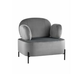 Кресло Кэнди с подлокотниками велюр серый | Интернет магазин мебели и декора LifeDekor