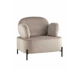 Кресло Кэнди с подлокотниками велюр серо-бежевый | Интернет магазин мебели и декора LifeDekor