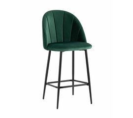 Стул полубарный Логан велюр зелёный | Интернет магазин мебели и декора LifeDekor