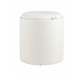 Пуф-столик с ящиком Хюгге S рогожка белый | Интернет магазин мебели и декора LifeDekor