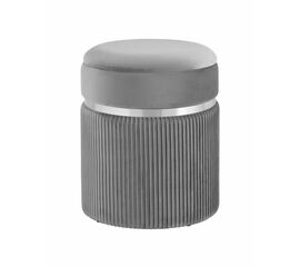 Пуф Миранда с ящиком серебро велюр серый | Интернет магазин мебели и декора LifeDekor