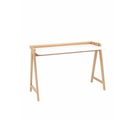 Стол письменный Pyramid 118*53 белый/светлое дерево | Интернет магазин мебели и декора LifeDekor