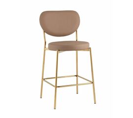 Стул полубарный Барбара NEW экокожа бежевая золотые ножки | Интернет магазин мебели и декора LifeDekor