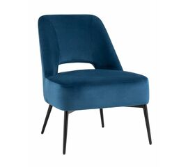 Кресло лаунж Бостон велюр синий | Интернет магазин мебели и декора LifeDekor