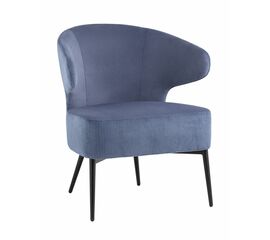 Кресло лаунж Royal Stripes велюр синий | Интернет магазин мебели и декора LifeDekor