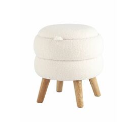 Пуф с ящиком Винни S тедди белый | Интернет магазин мебели и декора LifeDekor
