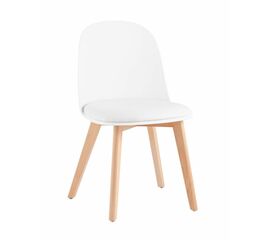 Стул Fog с подушкой белый деревянные ножки | Интернет магазин мебели и декора LifeDekor