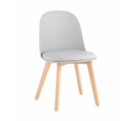 Стул Fog с подушкой светло-серый деревянные ножки | Интернет магазин мебели и декора LifeDekor