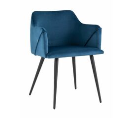 Стул с подлокотниками Джоэл велюр синий | Интернет магазин мебели и декора LifeDekor