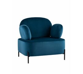 Кресло Кэнди с подлокотниками велюр синий | Интернет магазин мебели и декора LifeDekor