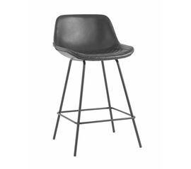 Стул полубарный Деймон экокожа черный | Интернет магазин мебели и декора LifeDekor