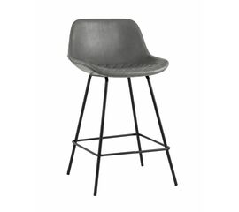 Стул полубарный Деймон экокожа серый | Интернет магазин мебели и декора LifeDekor