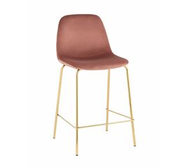 Стул полубарный Валенсия SN велюр розовый золотые ножки | Интернет магазин мебели и декора LifeDekor