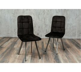 Стул мягкий SHADO Соната профиль черный велюр, каркас бриллант | Интернет магазин мебели и декора LifeDekor