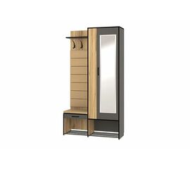 Прихожая Ольга Лофт 4, Дуб крафт золотой/Темно-серый | Интернет магазин мебели и декора LifeDekor