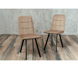 Стул мягкий SHADO Соната профиль бежевый велюр, черный каркас | Интернет магазин мебели и декора LifeDekor