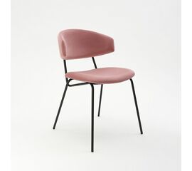 Дизайнерский стул FIT розовый, черный металл | Интернет магазин мебели и декора LifeDekor