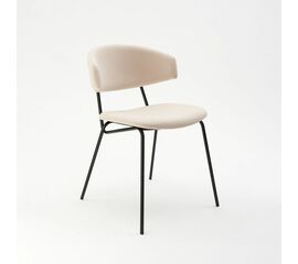 Дизайнерский стул FIT бежевый, черный металл | Интернет магазин мебели и декора LifeDekor