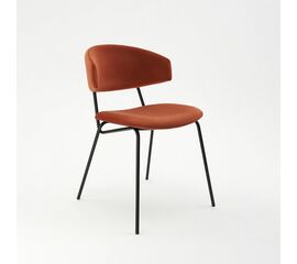Дизайнерский стул FIT терракотовый, черный металл | Интернет магазин мебели и декора LifeDekor