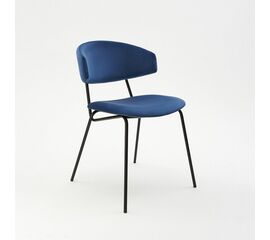 Дизайнерский стул FIT синий, черный металл | Интернет магазин мебели и декора LifeDekor