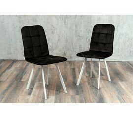 Стул мягкий SHADO Соната профиль черный велюр, белый каркас | Интернет магазин мебели и декора LifeDekor